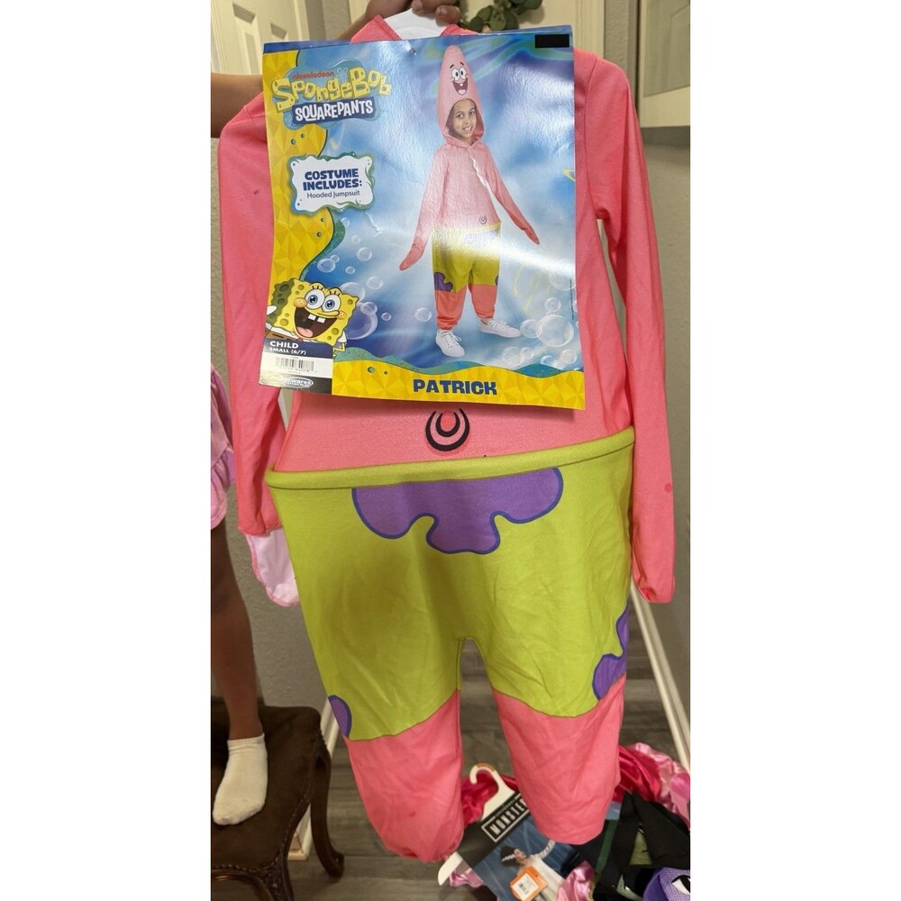 SpongeBob SquarePants Patrick Star Halloween Costume Child S 6/7 Starfish NEW